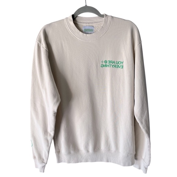 First House Recycled Organic Cotton Crew Neck Long Sleeve Sweatshirt Relaxed Sm - Picture 1 of 8